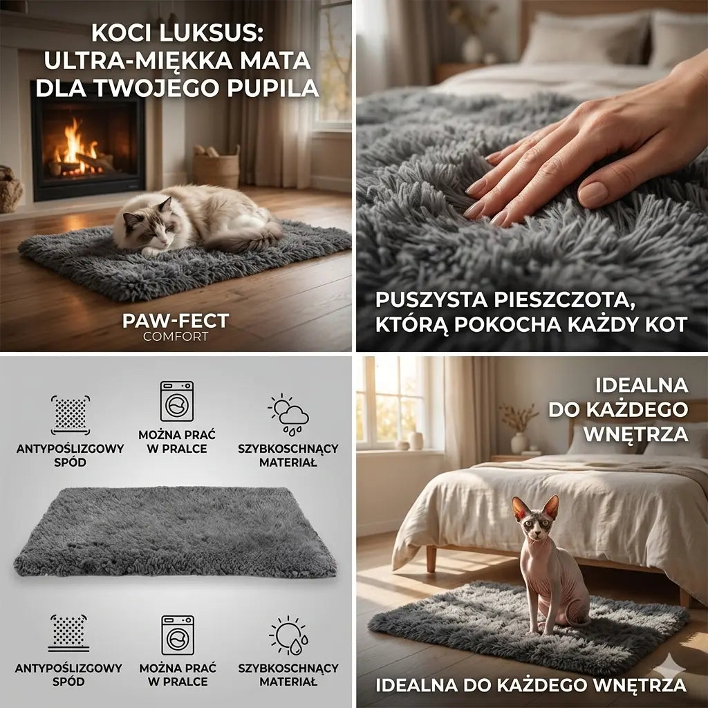 Mata samonagrzewająca dla kota 50×70 cm – miękka, antypoślizgowa, pralna SklepDlaKotka